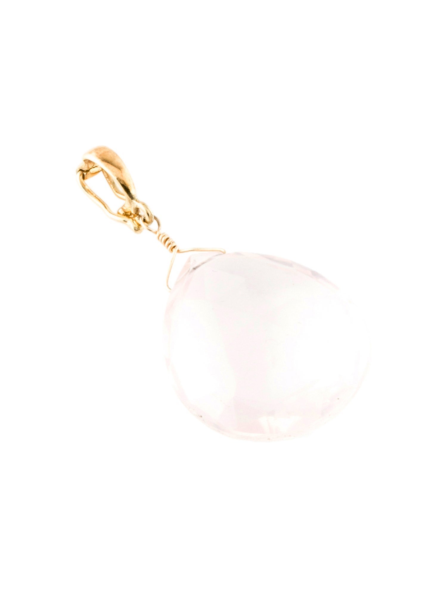 Pendant 14K Rose Quartz Pendant